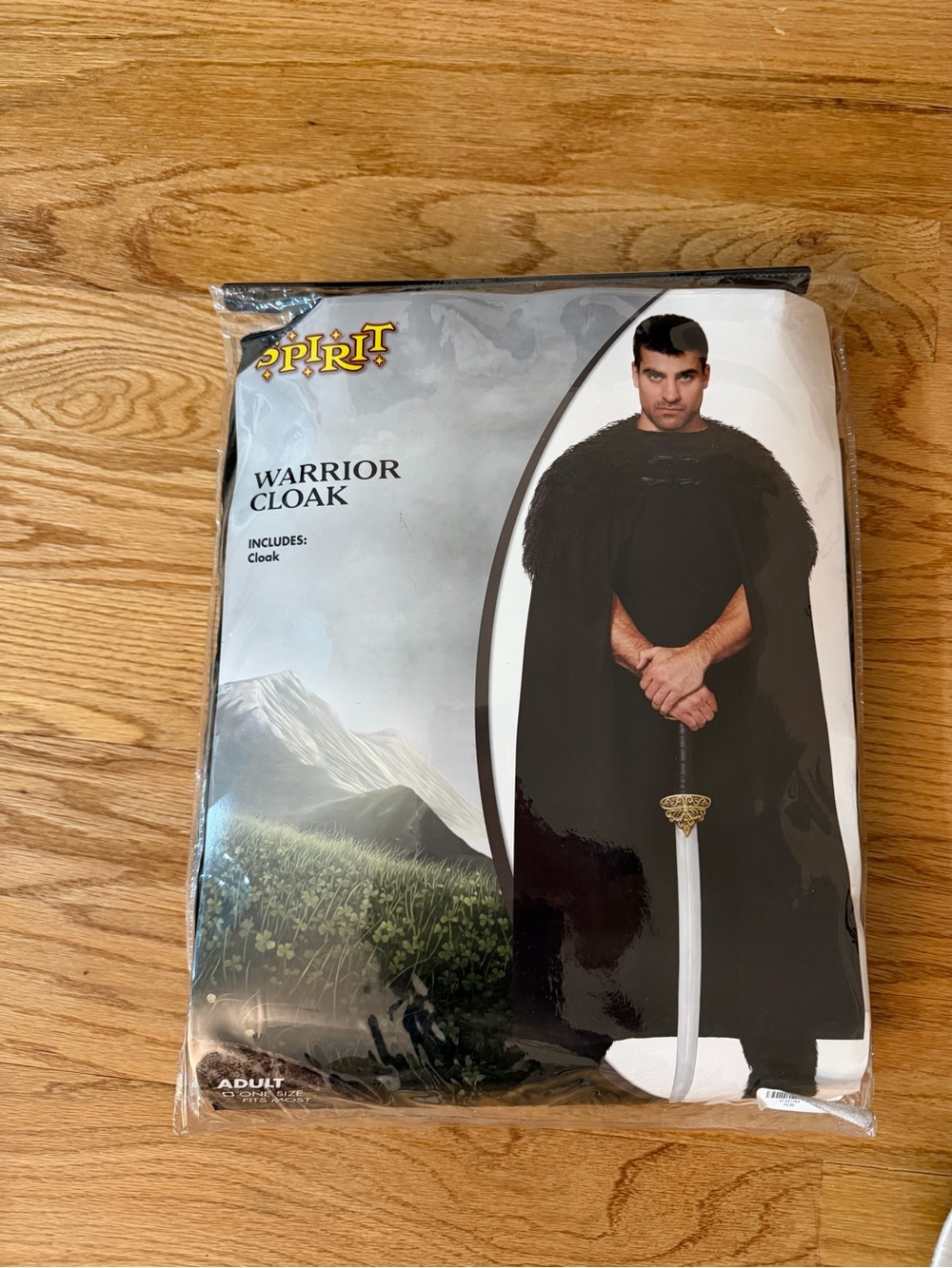 Spirit Men's Warrior Cloak in Black - Halloween Costume